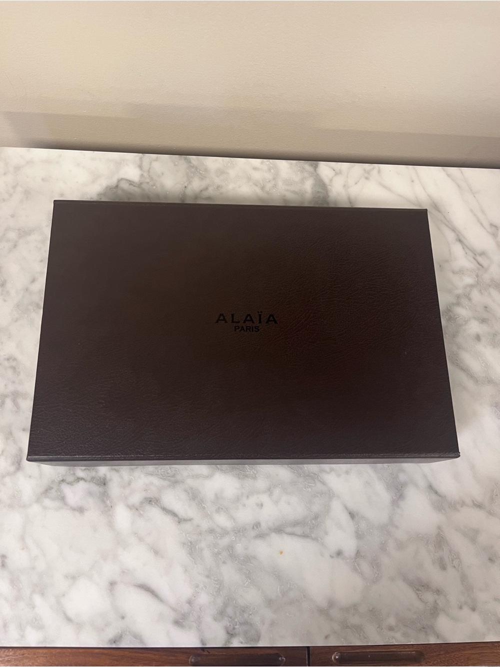 Empty ALAÏA Paris Brown Box